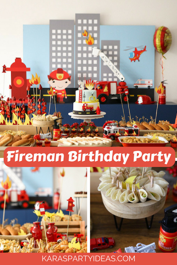 Firefighter Birthday Party Ideas
 Kara s Party Ideas Fireman Birthday Party
