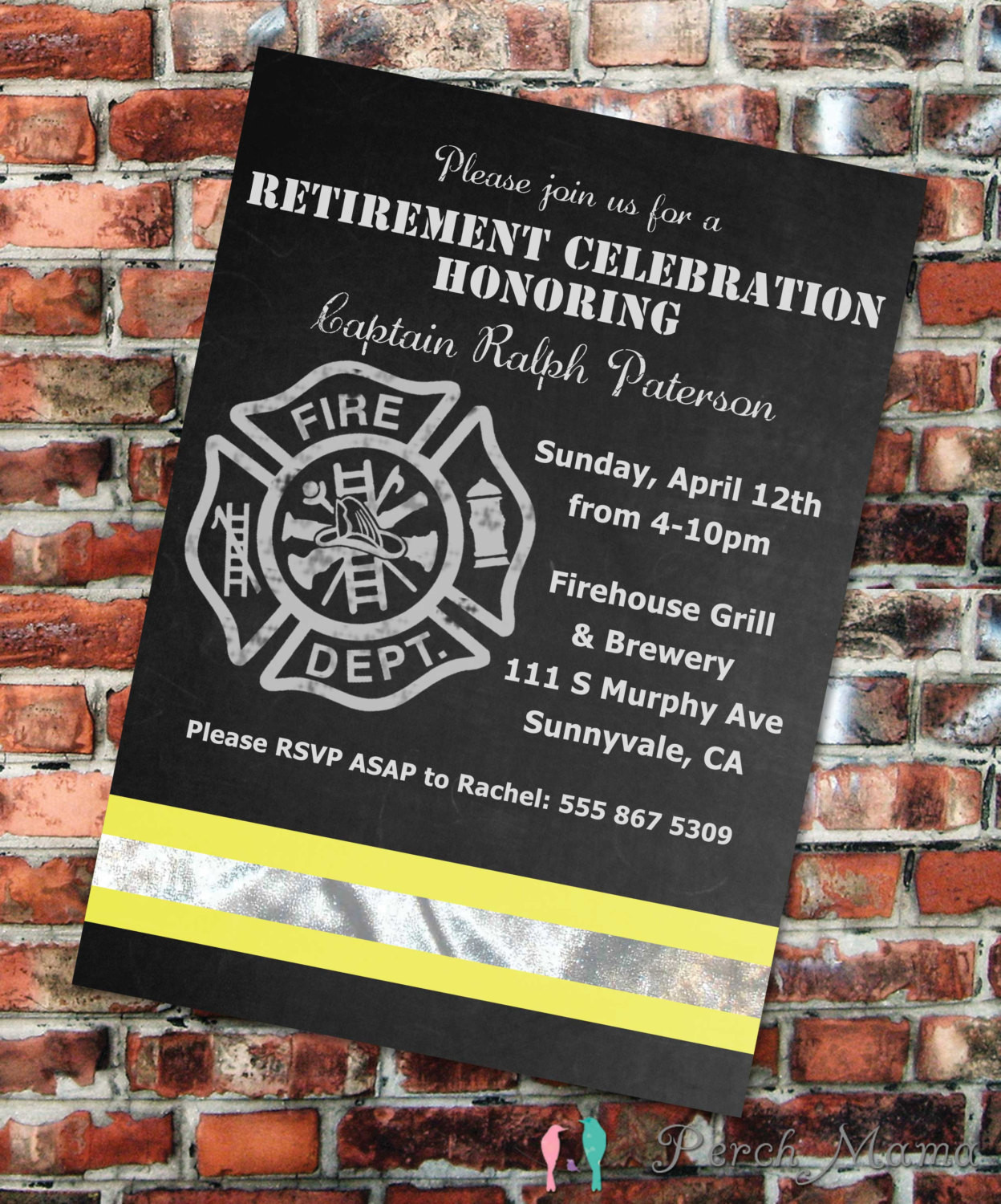 Firefighter Retirement Party Ideas
 Firefighter Retirement Party Invite