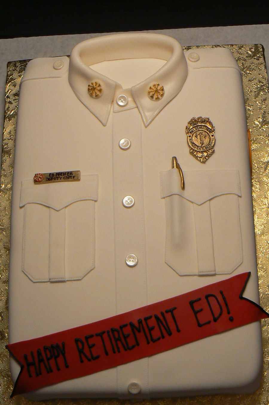 Firefighter Retirement Party Ideas
 Fire Department Retirement on Cake Central