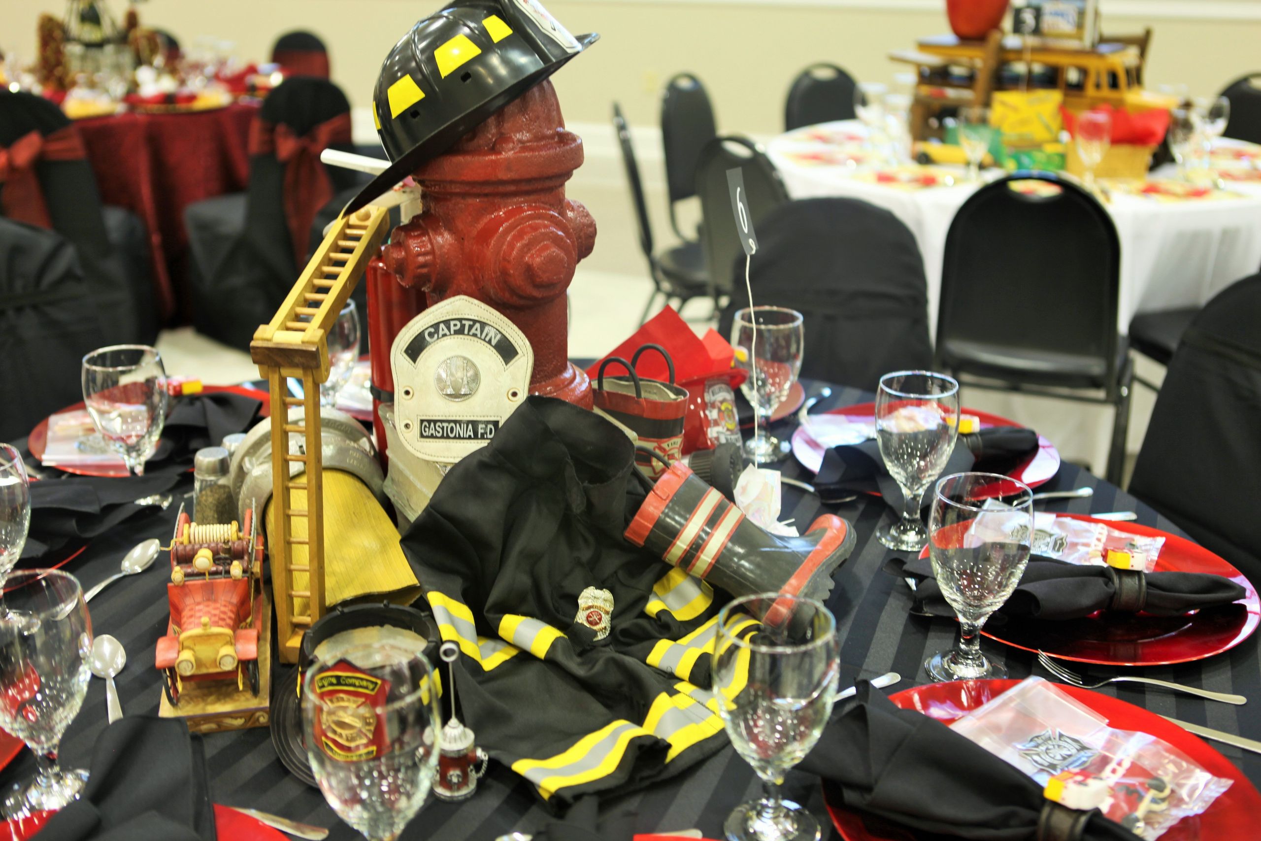 Firefighter Retirement Party Ideas
 Firefighter Themed Centerpiece