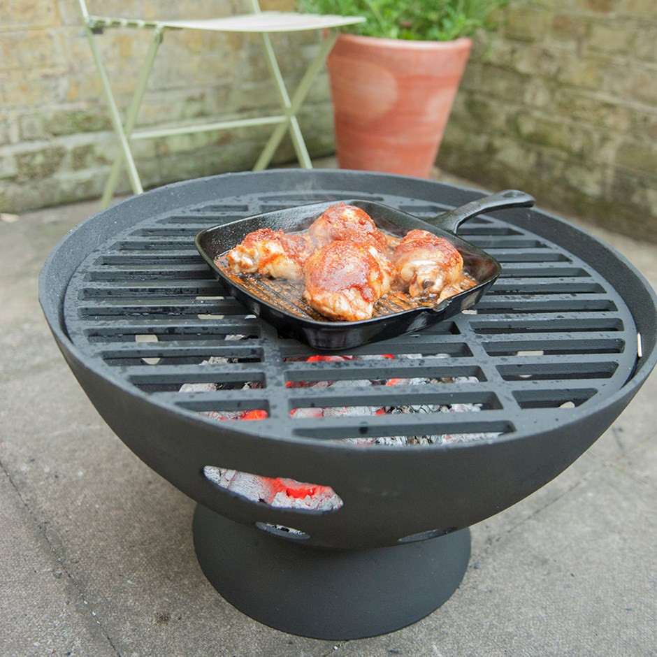 Firepit And Grill
 Buy Cast iron fire pit with grill Delivery by Waitrose Garden