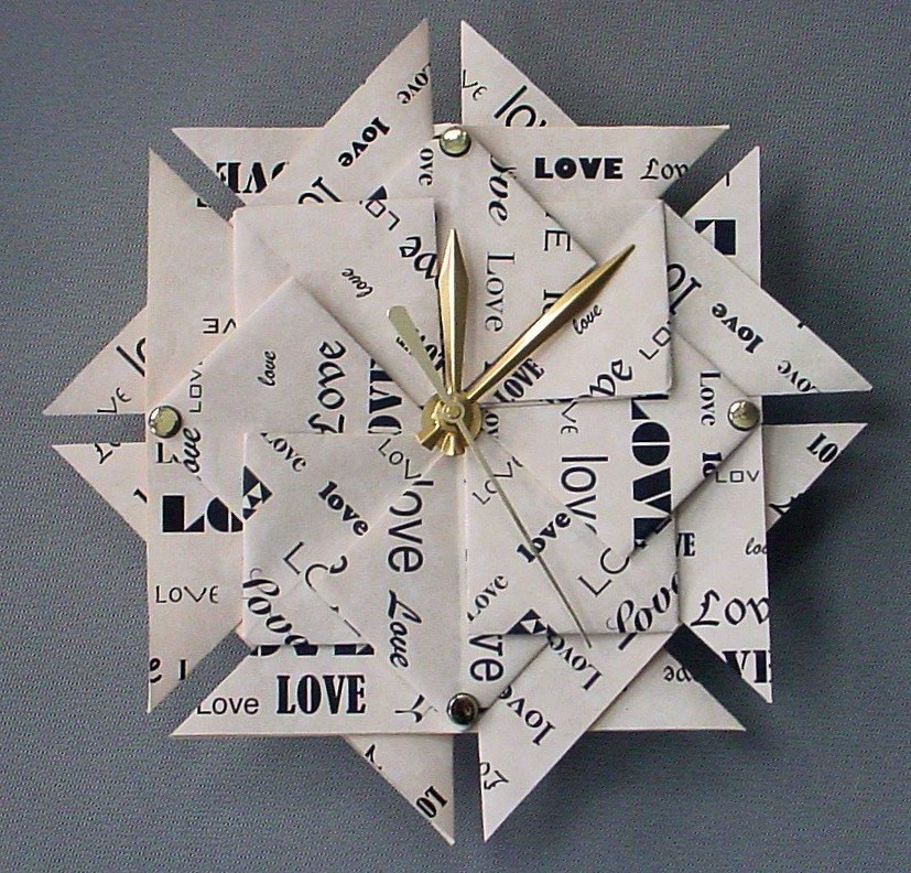First Anniversary Gift Ideas Paper
 Memorable 1st Anniversary Gift Love Origami Clock Paper