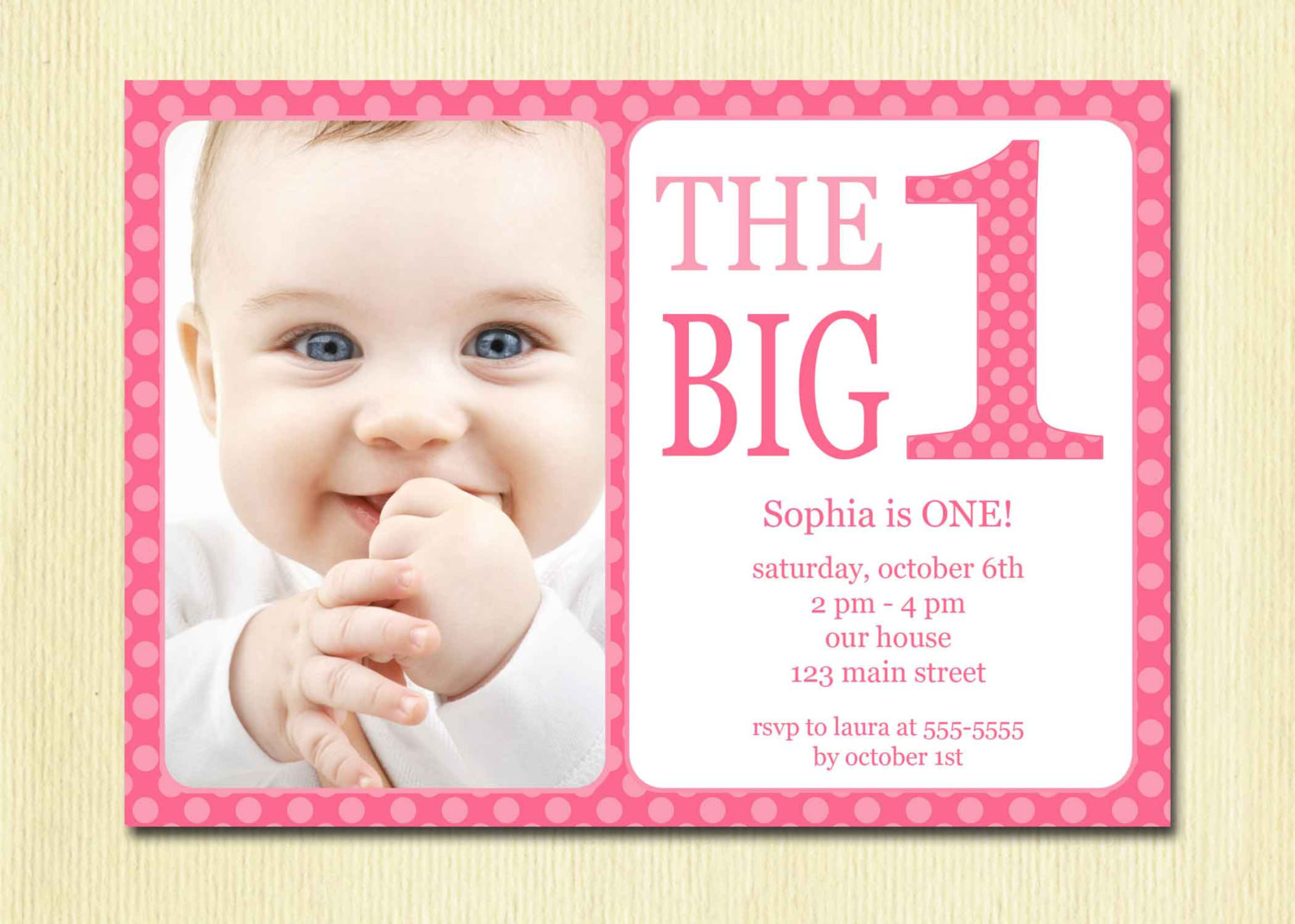 First Birthday Girl Invitations
 First Birthday Baby Girl Invitation DIY Printable