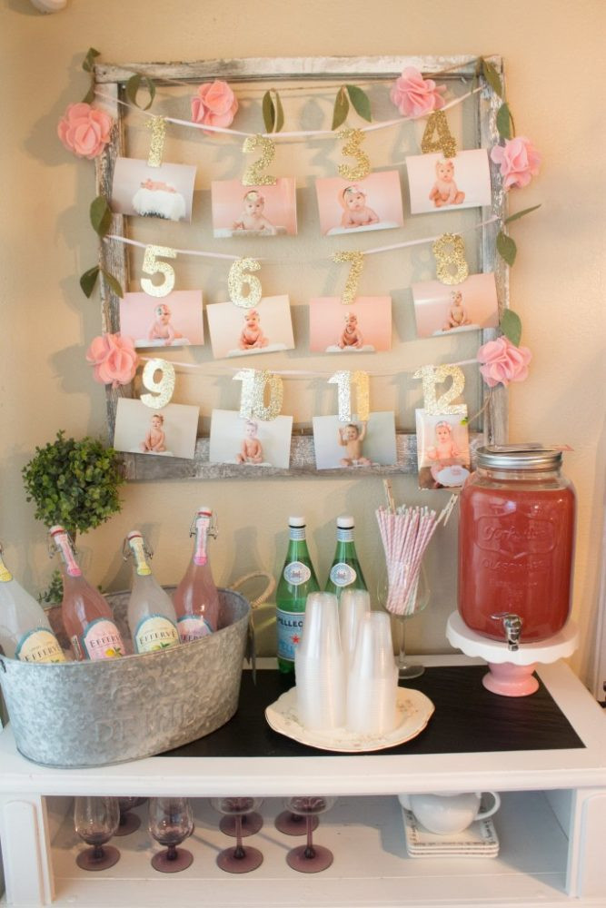 First Birthday Party Decorations
 21 Pink and Gold First Birthday Party Ideas Pretty My Party