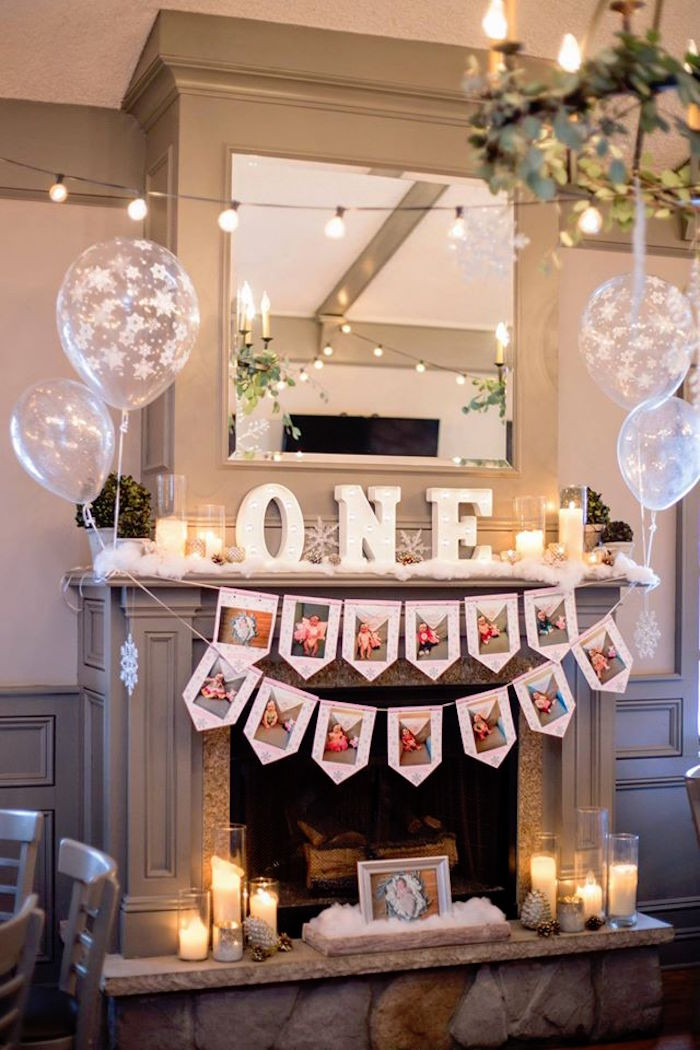 First Birthday Party Decorations
 Kara s Party Ideas Winter ONEderland First Birthday Party