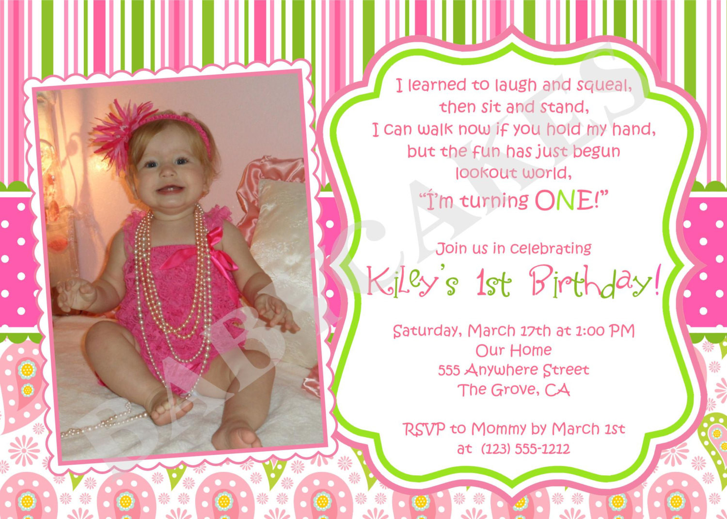 First Birthday Party Invitation Wording
 First Birthday Invitation Wording Ideas – Bagvania FREE