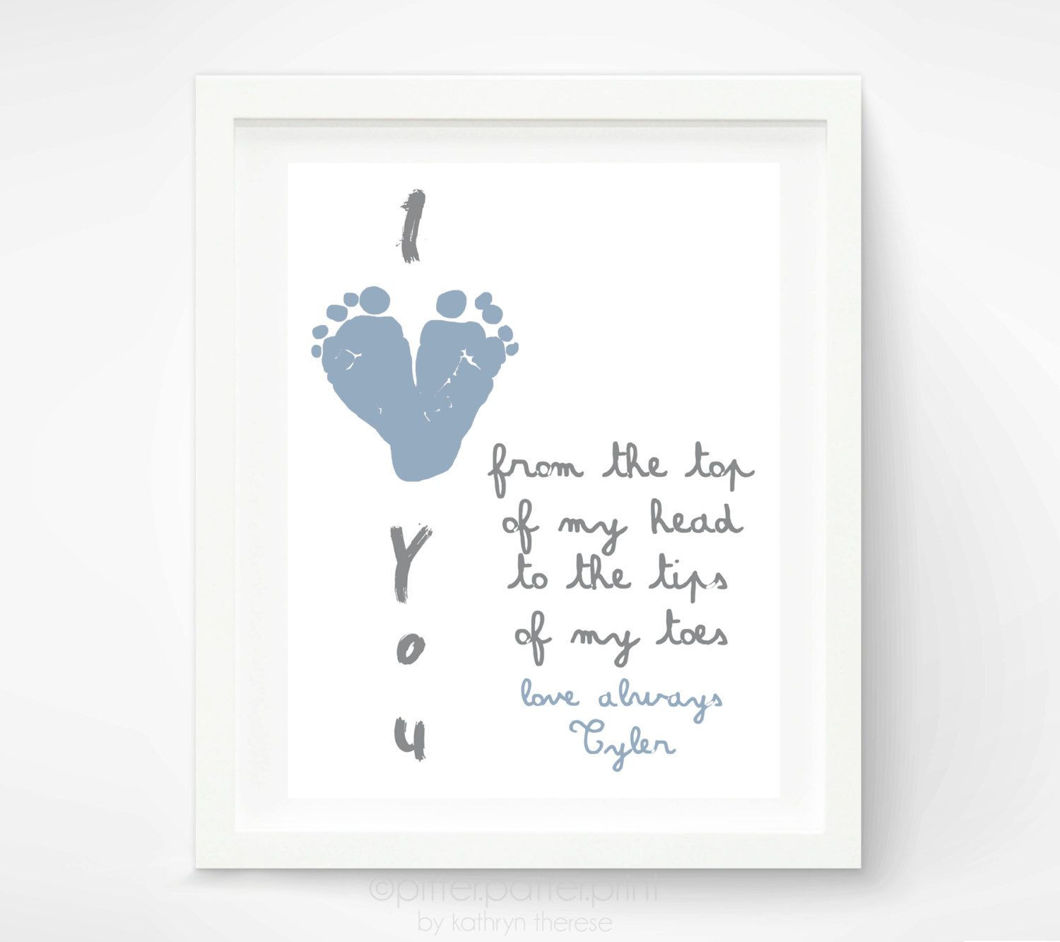 First Father'S Day Gift Ideas From Baby
 First Father s Day Gift for New Dad I Love You Daddy Baby