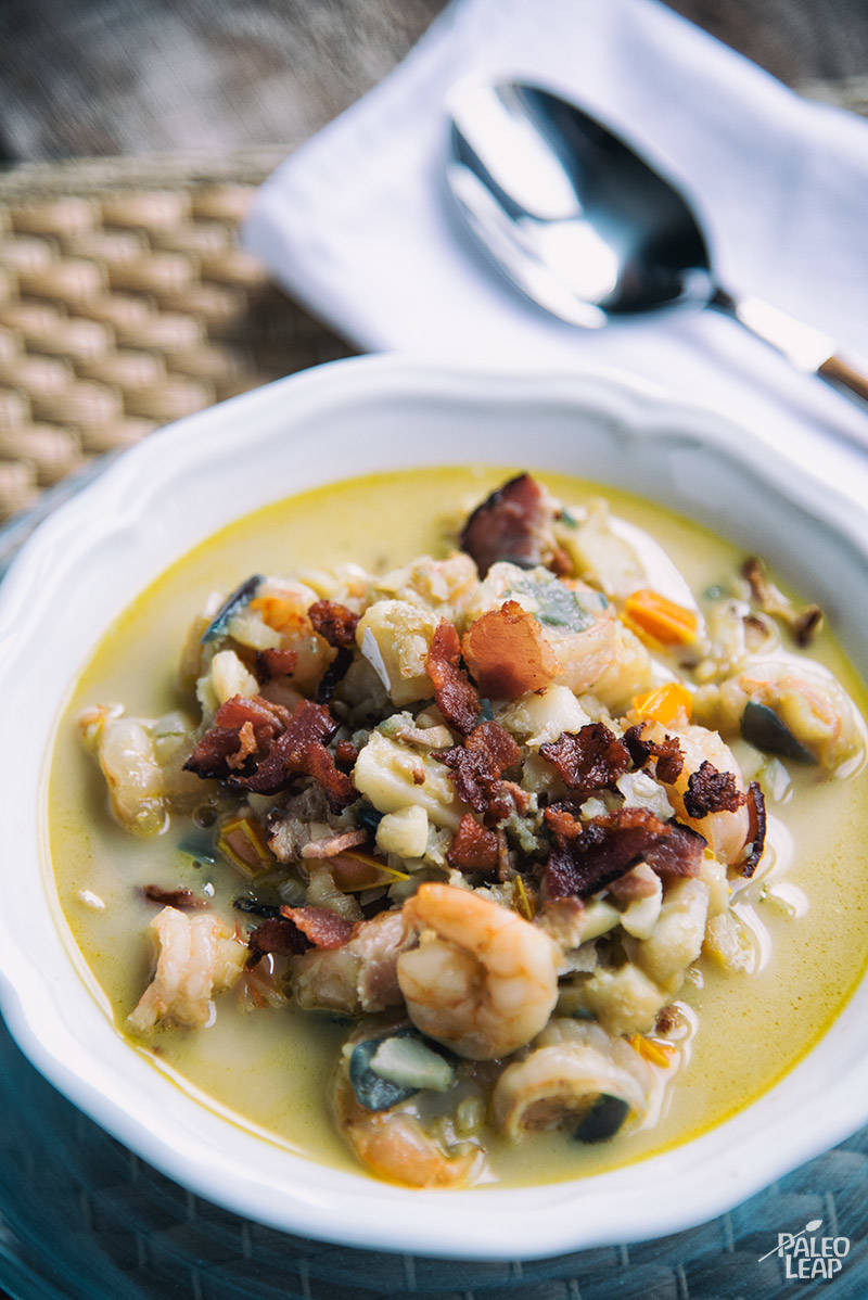 Fish Chowder Recipe With Bacon
 Bacon Shrimp And Fish Chowder