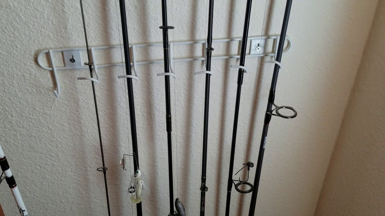 Fishing Rod Rack DIY
 DIY Fishing Pole Rod Holder Rack Organiser For $1