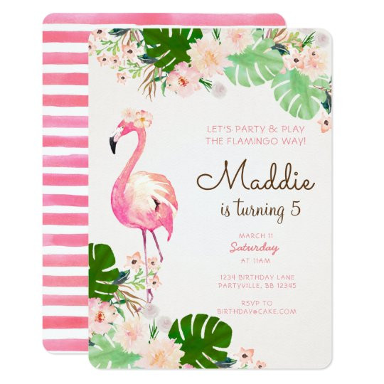 Flamingo Birthday Invitations
 Flamingo Birthday Invitation