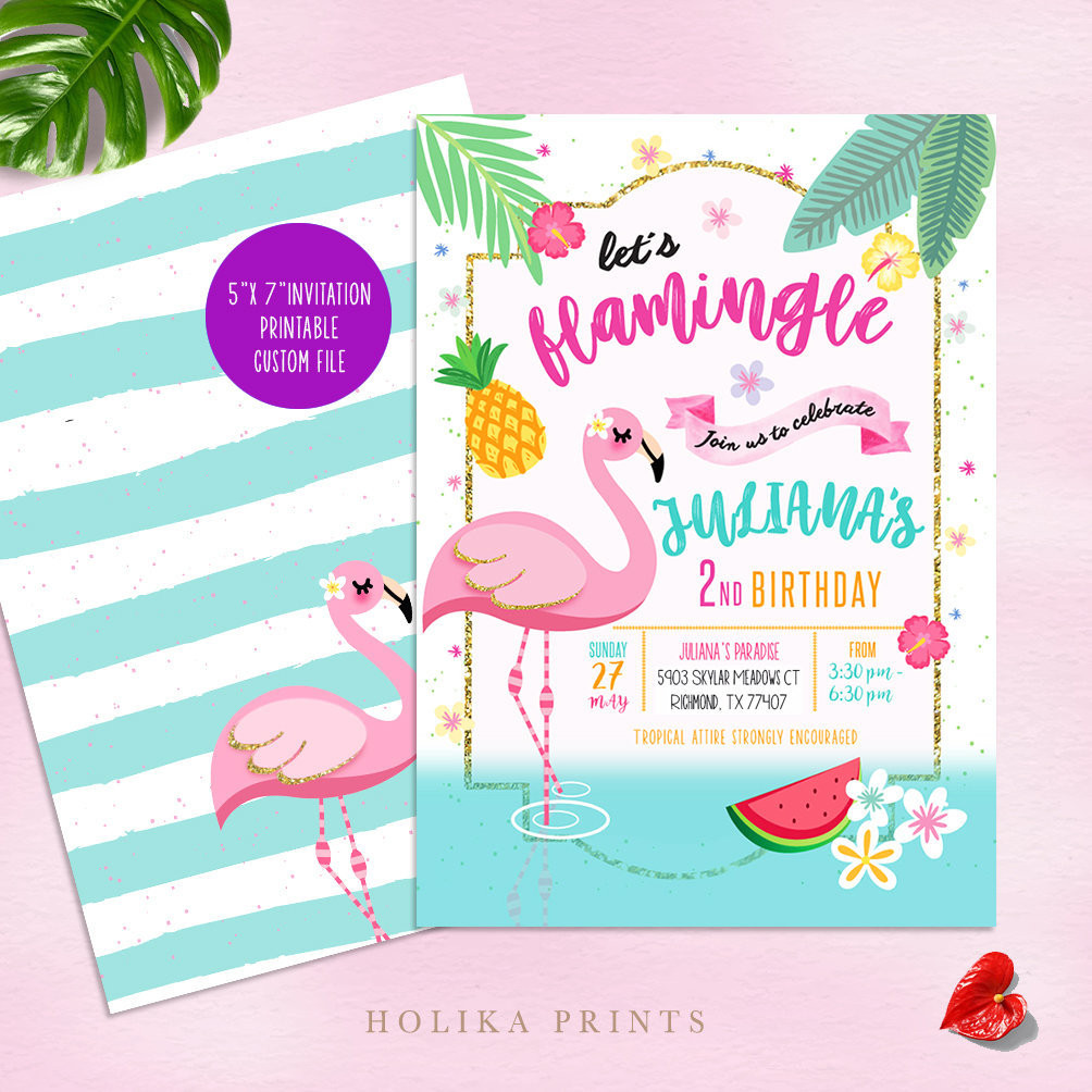 Flamingo Birthday Invitations
 Flamingo Invitation Flamingo Birthday Invitation Flamingo