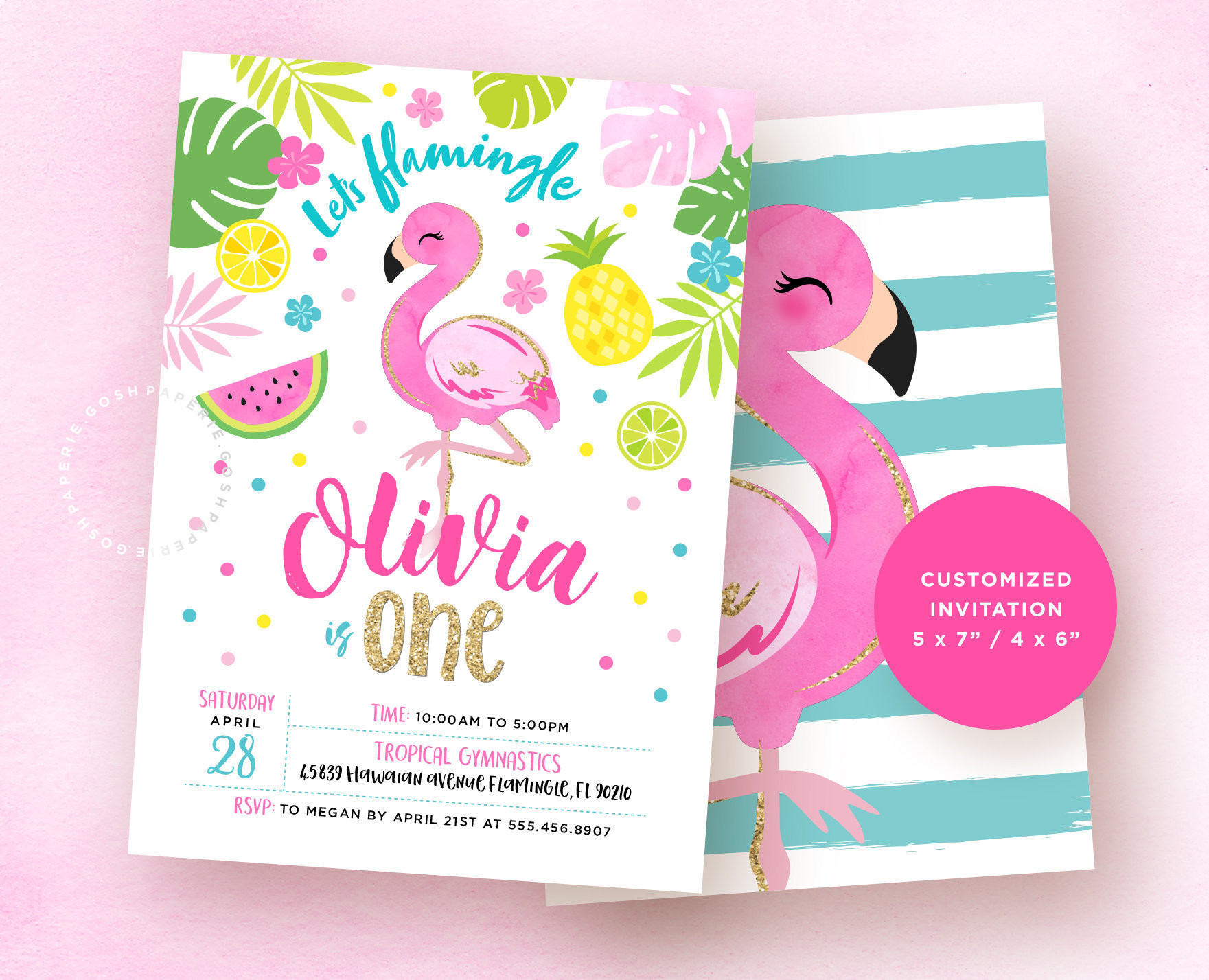 Flamingo Birthday Invitations
 Flamingo Invitation Flamingo Birthday Invitation