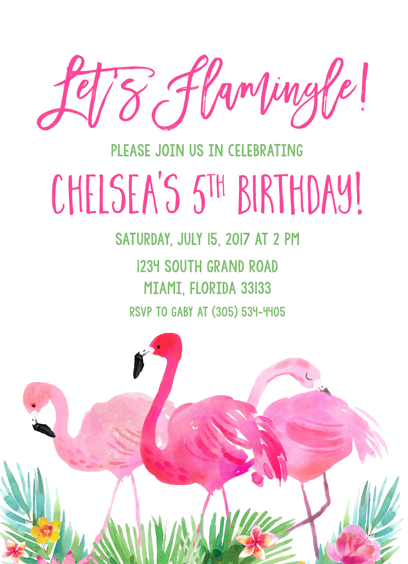 Flamingo Birthday Invitations
 Flamingo Invitation Let s Flamingle Invitation Flamingo