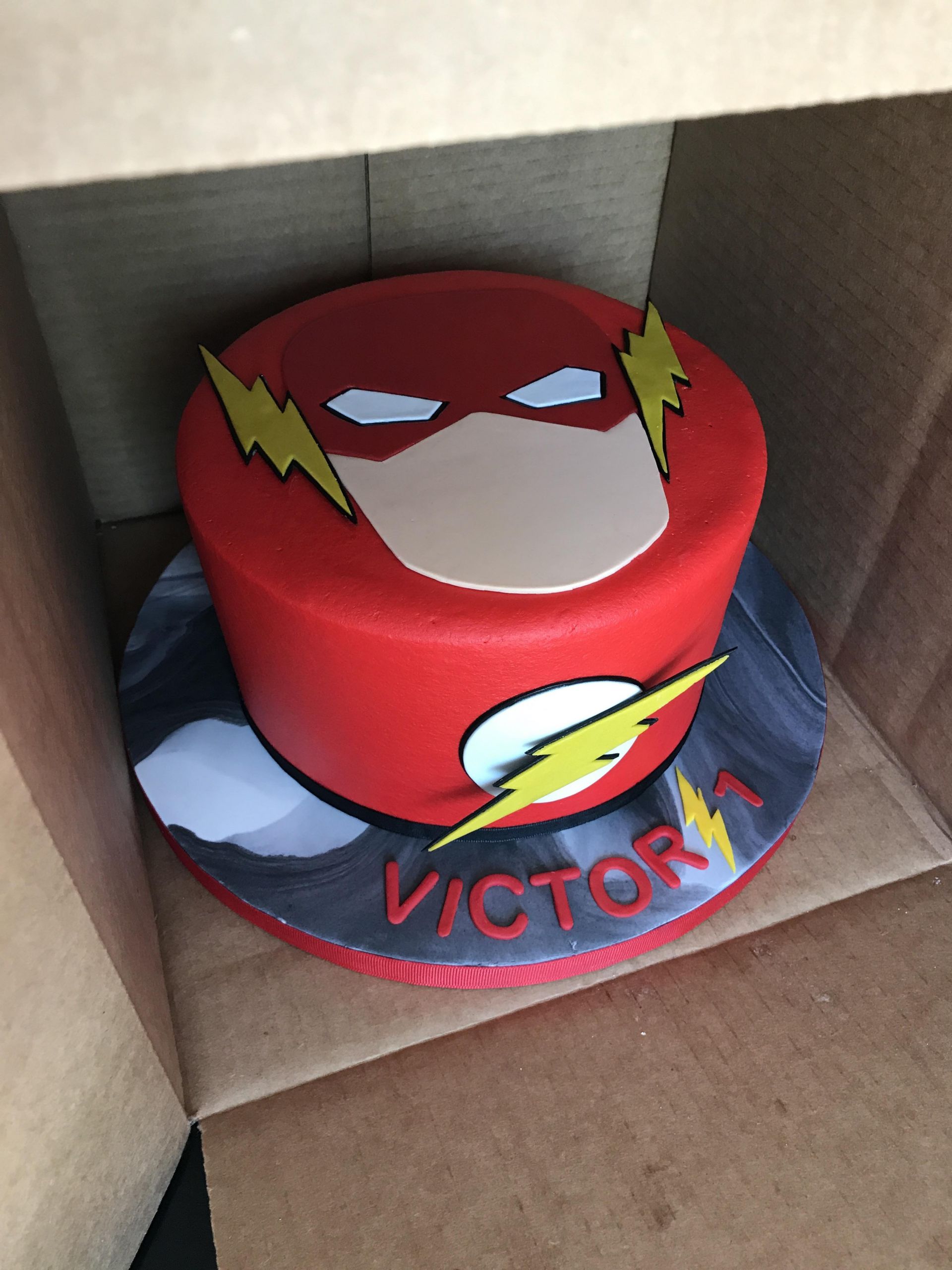 Flash Birthday Cake
 Just picked up the cake for my son s birthday theflash