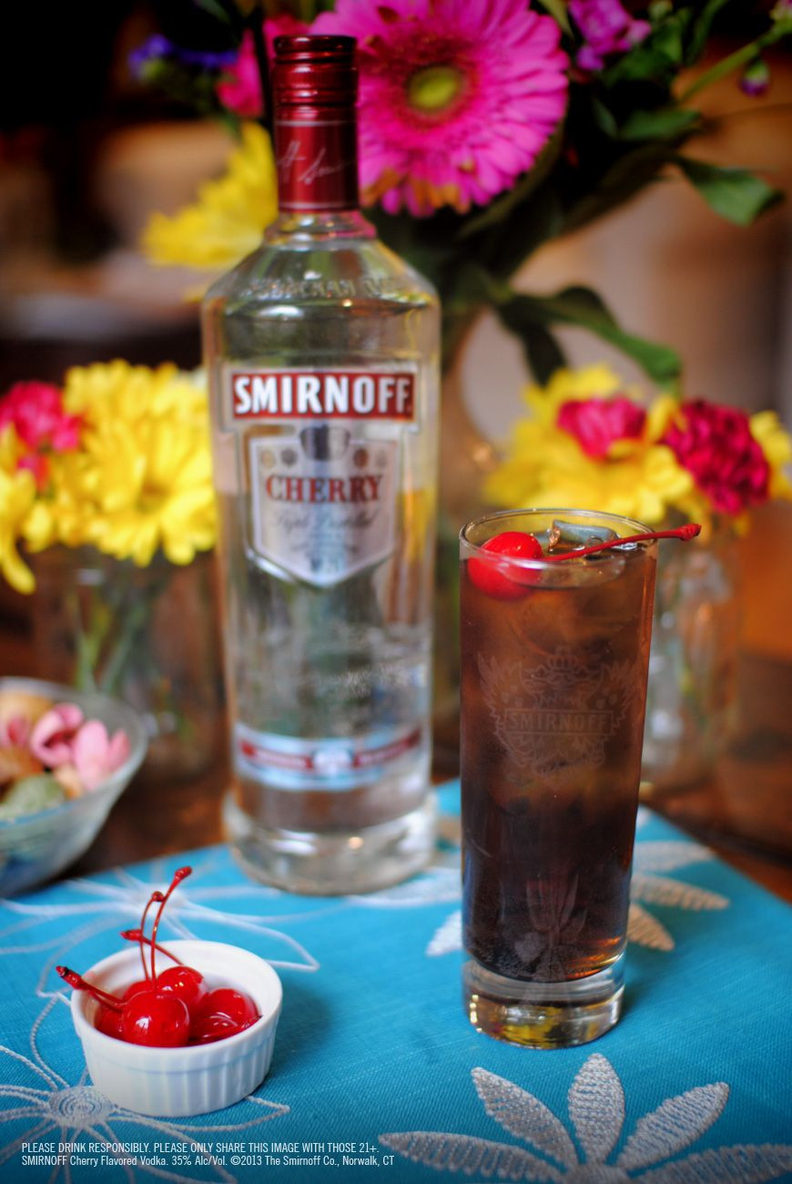Flavored Vodka Drinks
 Cherry Vodka & Cola Drink Recipe 1 5 oz SMIRNOFF Cherry