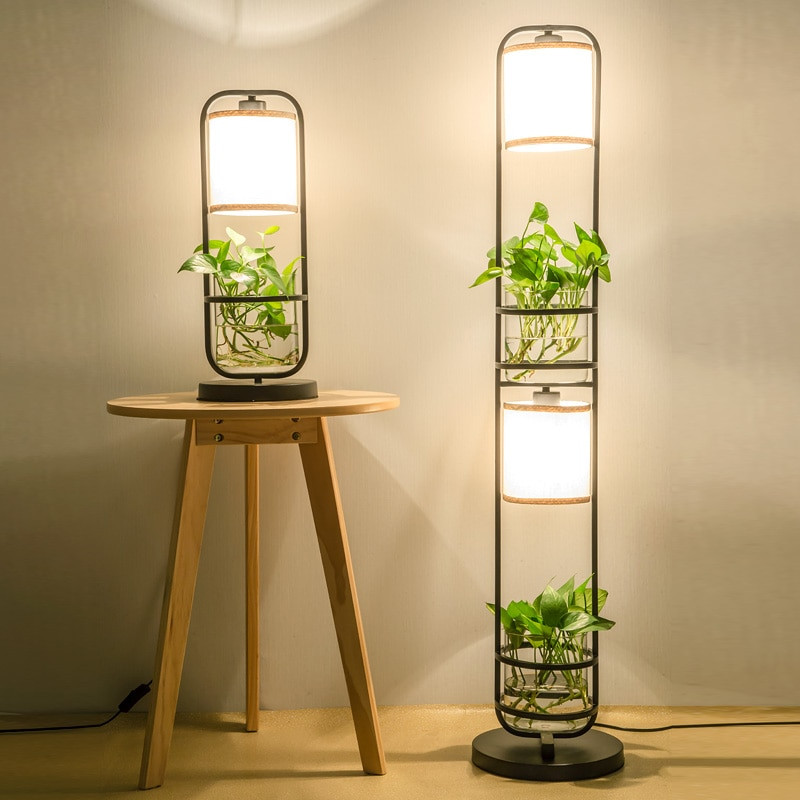 Floor Lights For Bedroom
 Chinese style Plants bine with water floor lamp
