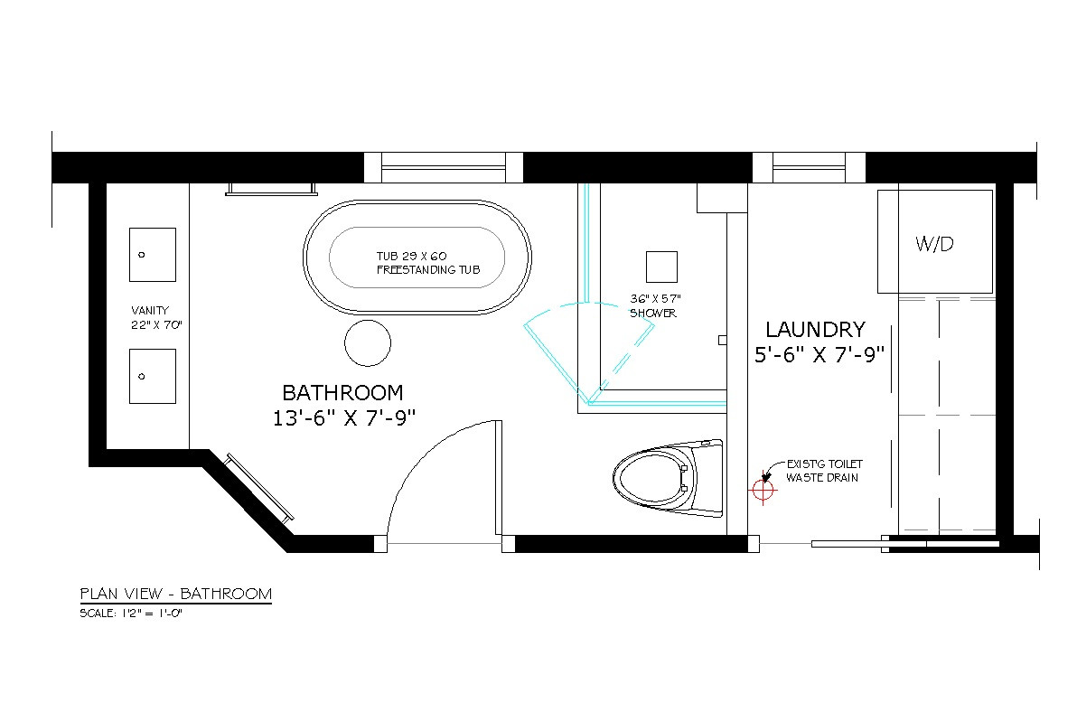 Floor Plan For Small Bathroom
 Bathroom Design Toilet Width