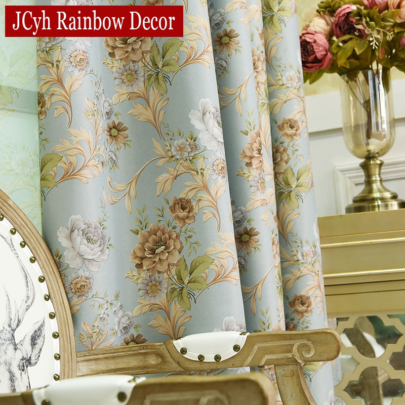 Floral Curtains For Living Room
 Luxury Blackout Curtains For Living room Bedroom Window