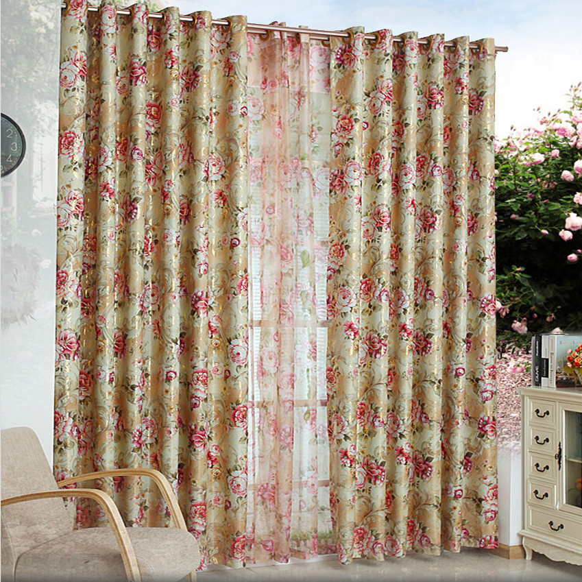 Floral Curtains For Living Room
 Exqusite Sheer Floral Curtains For Living Room