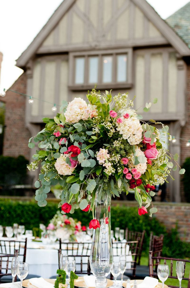 Flower Arrangement Ideas For Engagement Party
 Garden Country Club Wedding