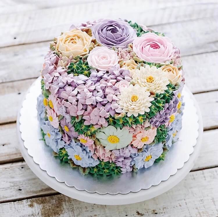 Flower Birthday Cakes
 30 Beautiful Flower Cakes To Celebrate Spring In The Most