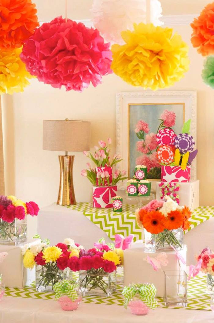 Flower Themed Birthday Party
 Kara s Party Ideas Flower Shop Themed Birthday Party via