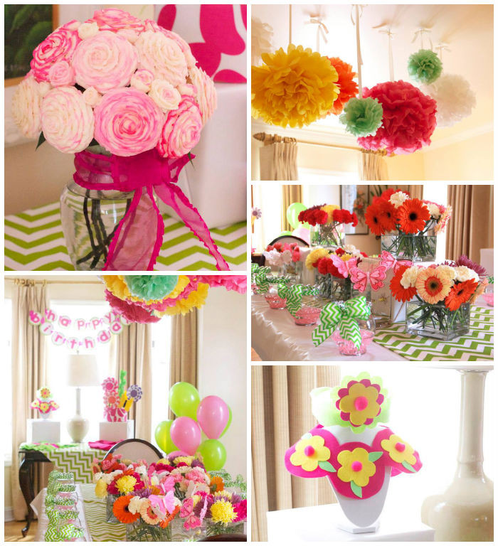 Flower Themed Birthday Party
 Kara s Party Ideas Flower Shop Themed Birthday Party via