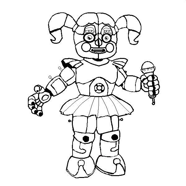 Fnaf Baby Coloring Pages
 Circus Baby Ballora Page Coloring Pages