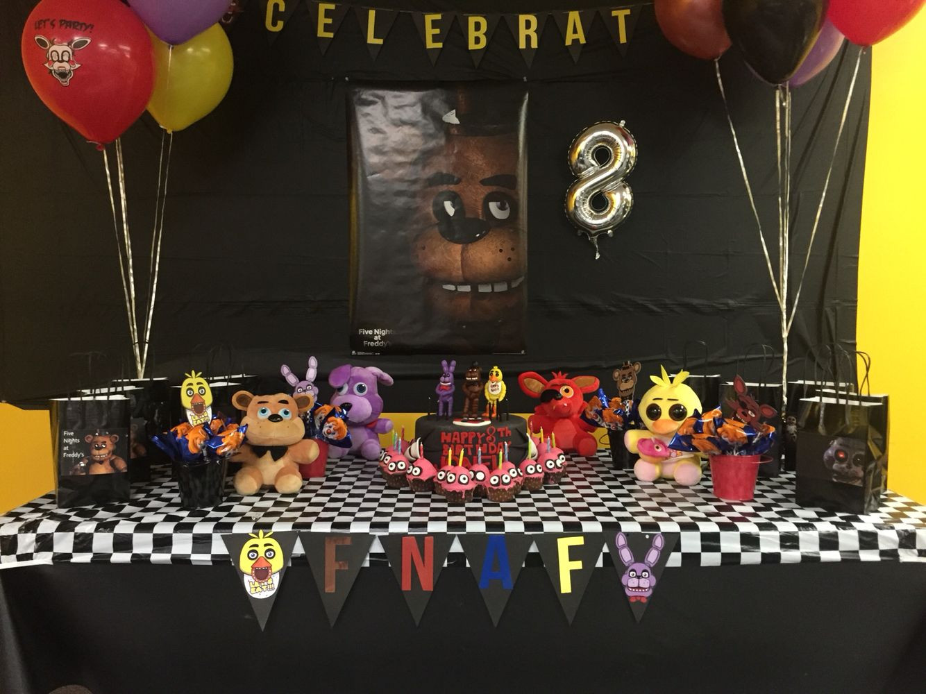 Fnaf Birthday Party Ideas
 FNAF Five Nights At Freddys theme birthday decor I