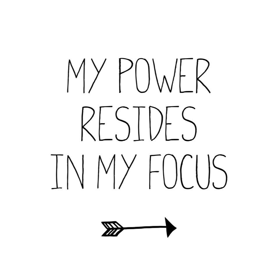 Focusing On The Positive Quotes
 My power resides in my focus