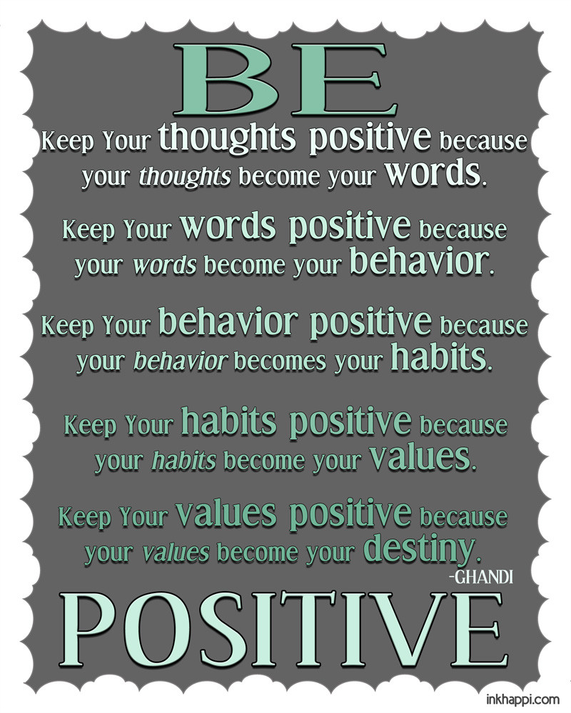 Focusing On The Positive Quotes
 Positive Quotes and Thoughts free printables inkhappi