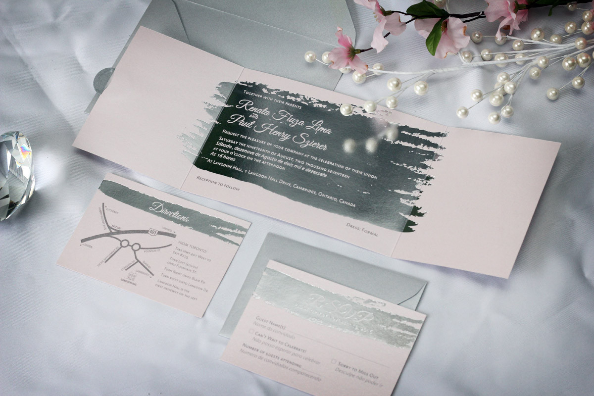 Foil Stamped Wedding Invitations
 Silver Foil Stamped Wedding Invitations Impressions