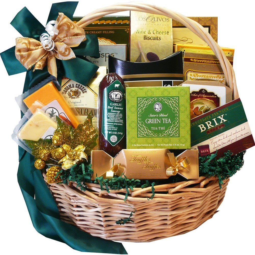 Food Basket Gift Ideas
 Gourmet Food Gift Baskets Best Cheeses Sausages Meat