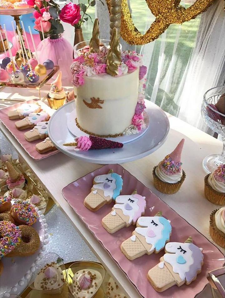 Food Ideas For Unicorn Party
 Magical Unicorn First Birthday Party Birthday Party