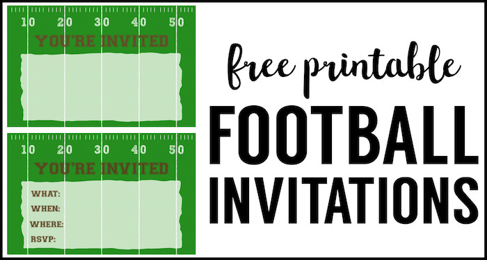 Football Birthday Invitations
 Football Party Invitation Template Free Printable