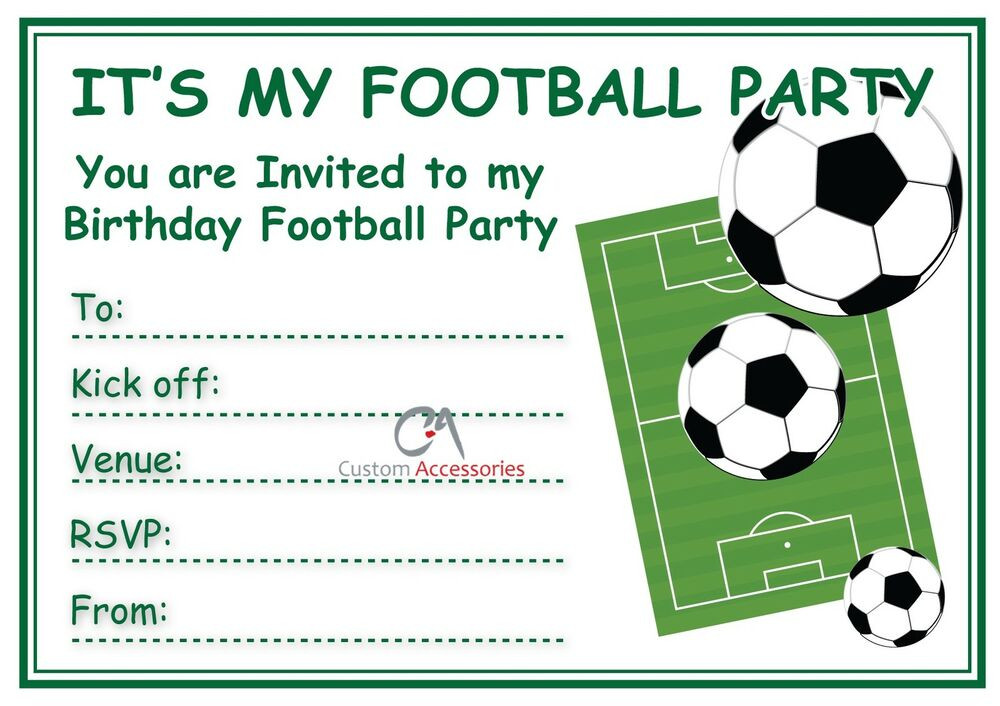 Football Birthday Invitations
 FOOTBALL INVITES KIDS CHILDREN S BOYS FOOTBALL BIRTHDAY