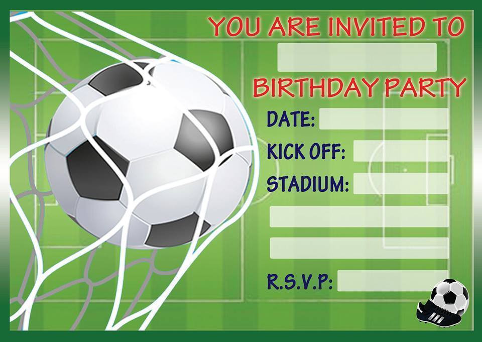 Football Birthday Invitations
 BOYS FOOTBALL THEME BIRTHDAY PARTY INVITATIONS KIDS