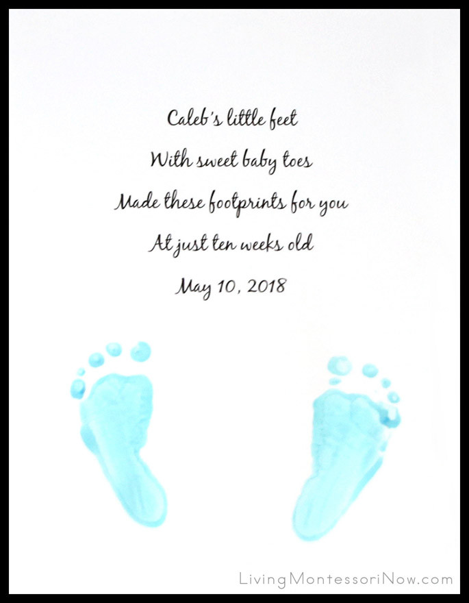 Footprint Quotes For Baby
 Baby Footprint Keepsake for Mother s Day Father s Day or
