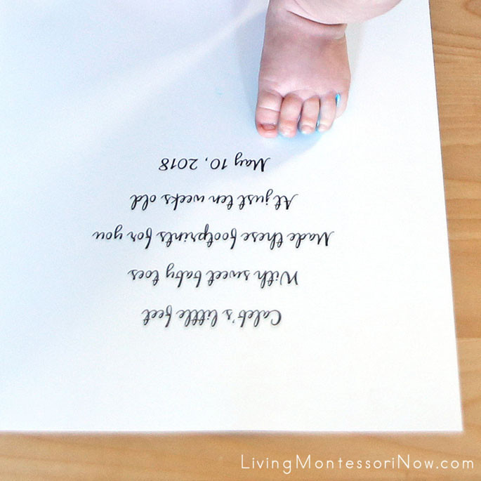 Footprint Quotes For Baby
 Baby Footprint Keepsake for Mother s Day Father s Day or