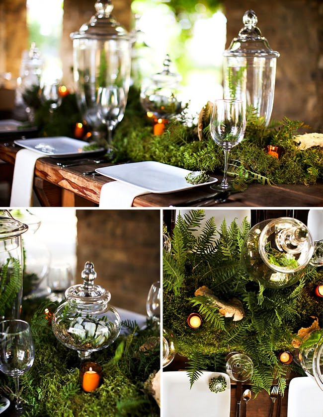 Forest Themed Wedding
 An Eco Forest Inspired Wedding Tablescape