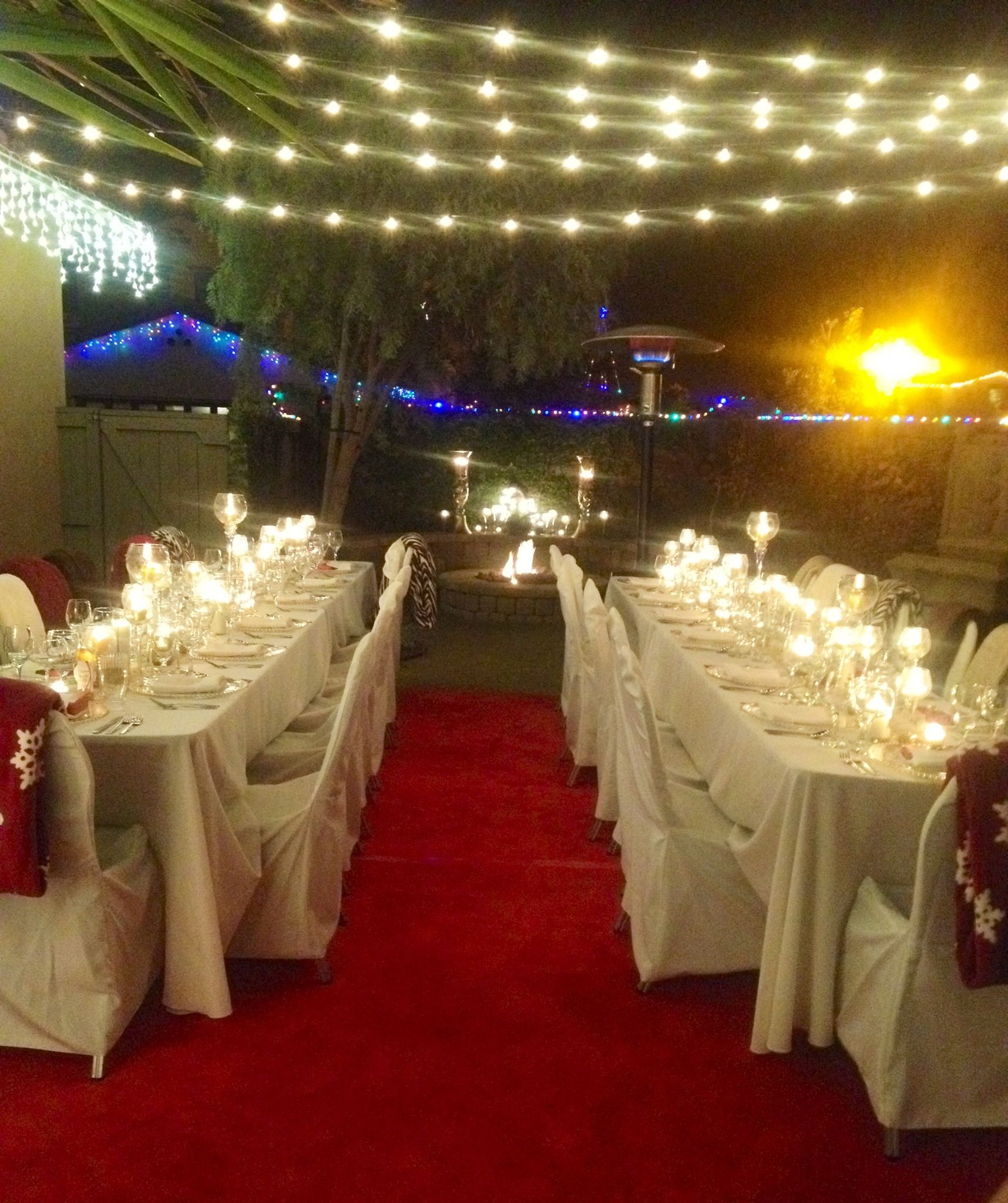 Formal Dinner Party Ideas
 Formal sit down dinner holiday party in back yard