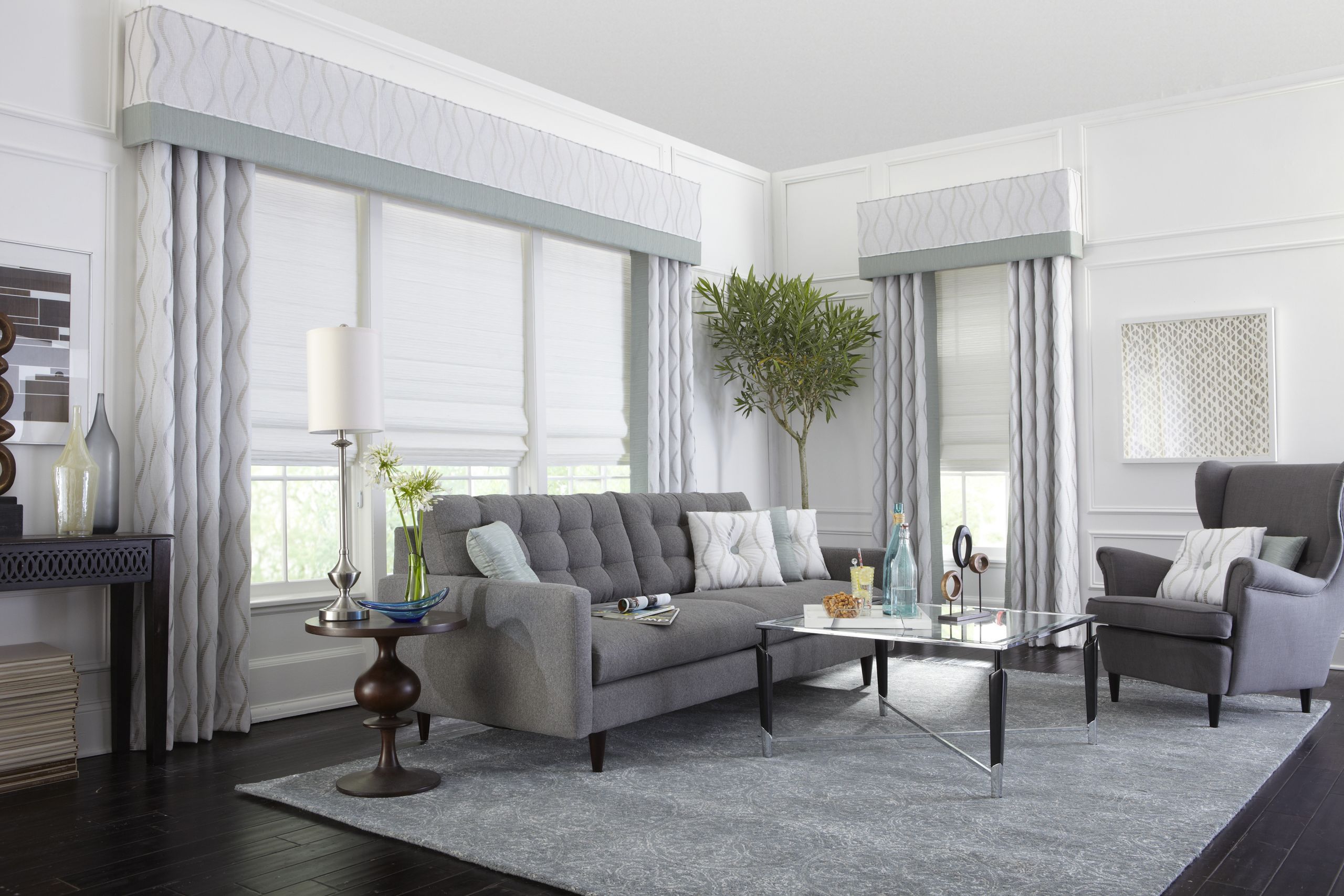 formal living room window curtains