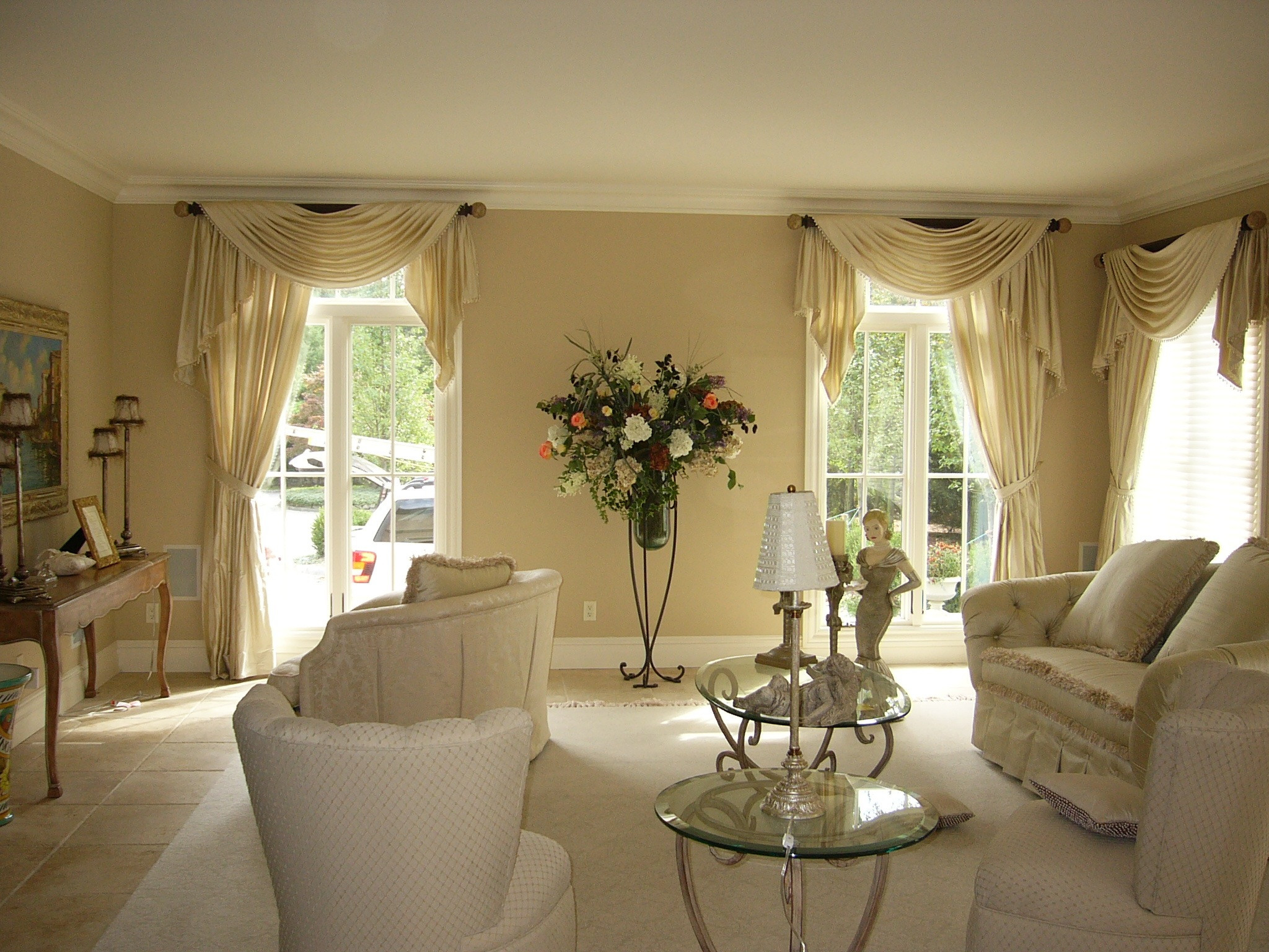 Formal Living Room Curtains
 Valances and Swags by Curtains Boutique in NJ