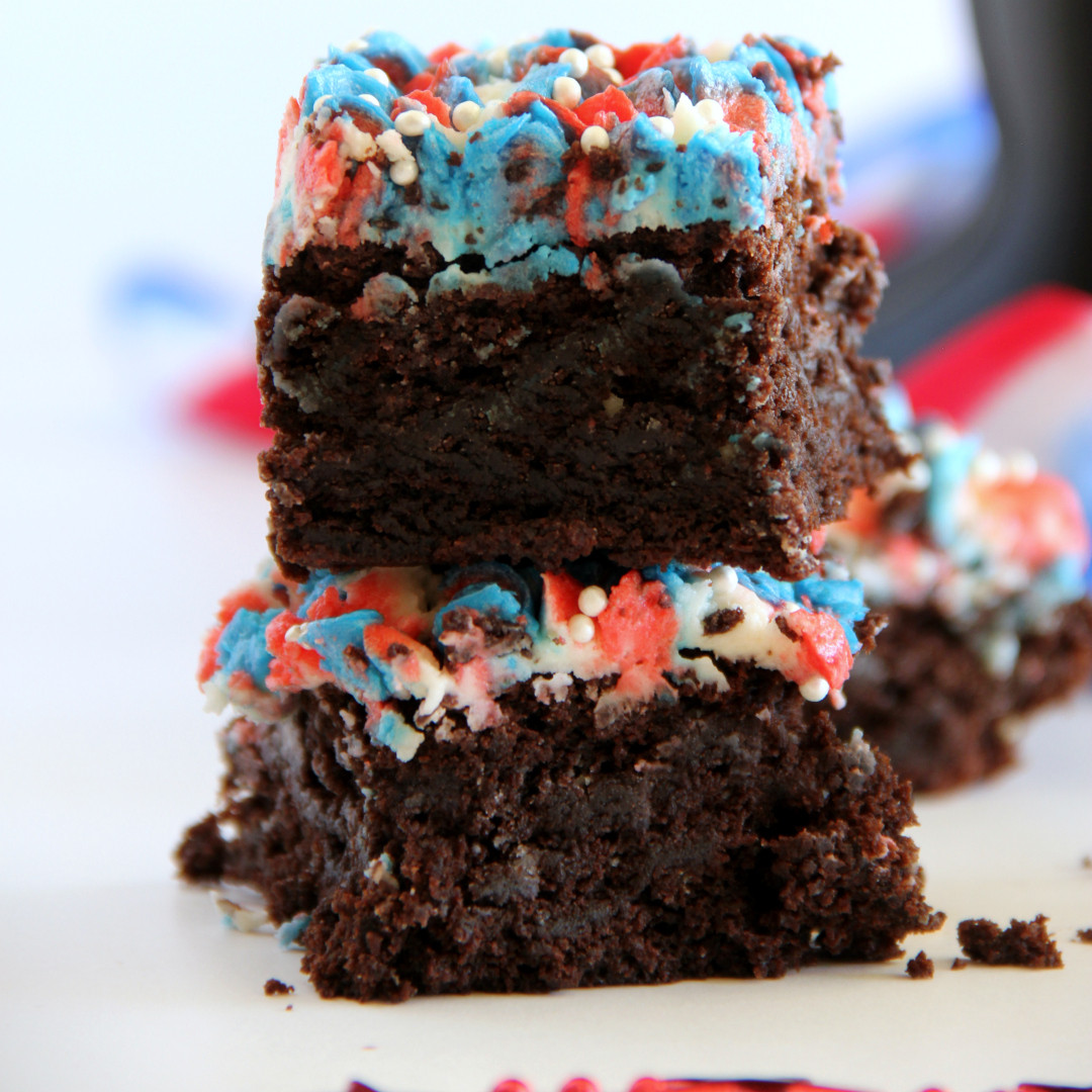 Fourth Of July Brownies
 Red White & Blue Patriotic Brownies Around My Family Table