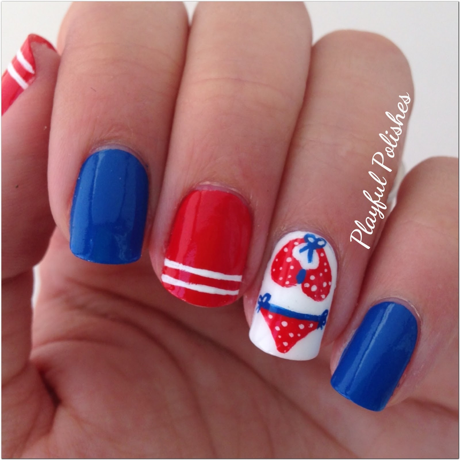 Fourth Of July Nail Art
 Playful Polishes 4TH OF JULY NAIL ART