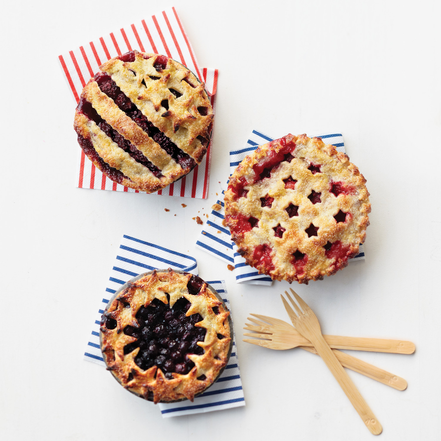 Fourth Of July Pie Recipes
 Fourth of July Summer Berry Pies Recipe