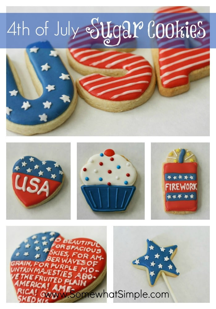 Fourth Of July Sugar Cookies
 4th of July Cookies Somewhat Simple