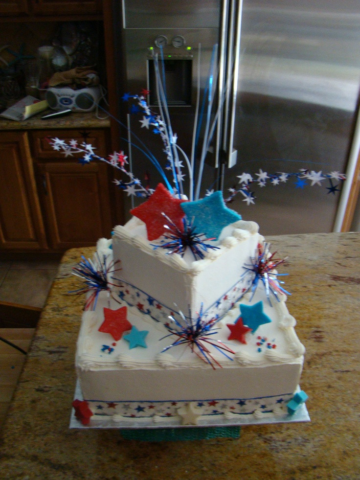 Fourth Of July Wedding Cakes
 4th of July Wedding Cake My Creations