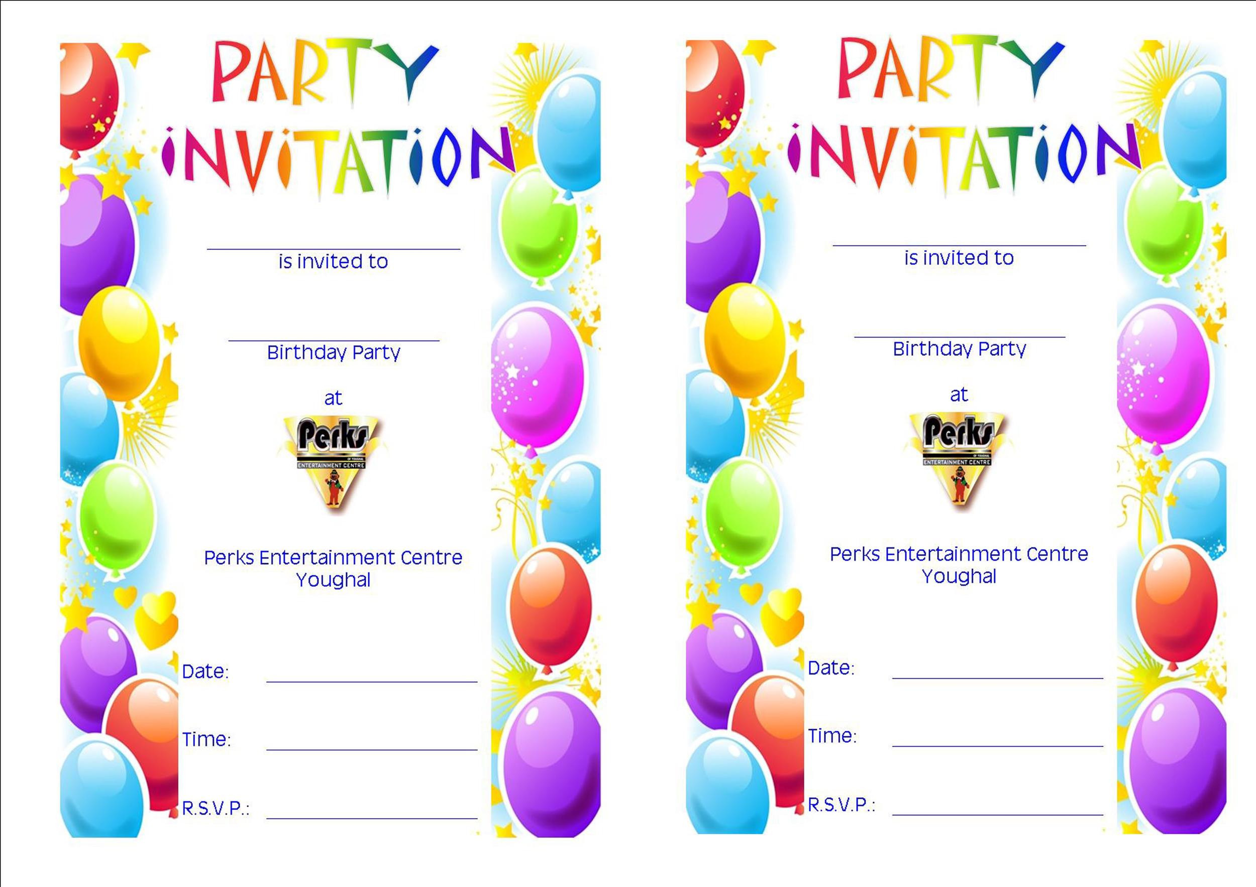 Free Birthday Invitation Templates
 40 Free Birthday Party Invitation Templates TemplateLab