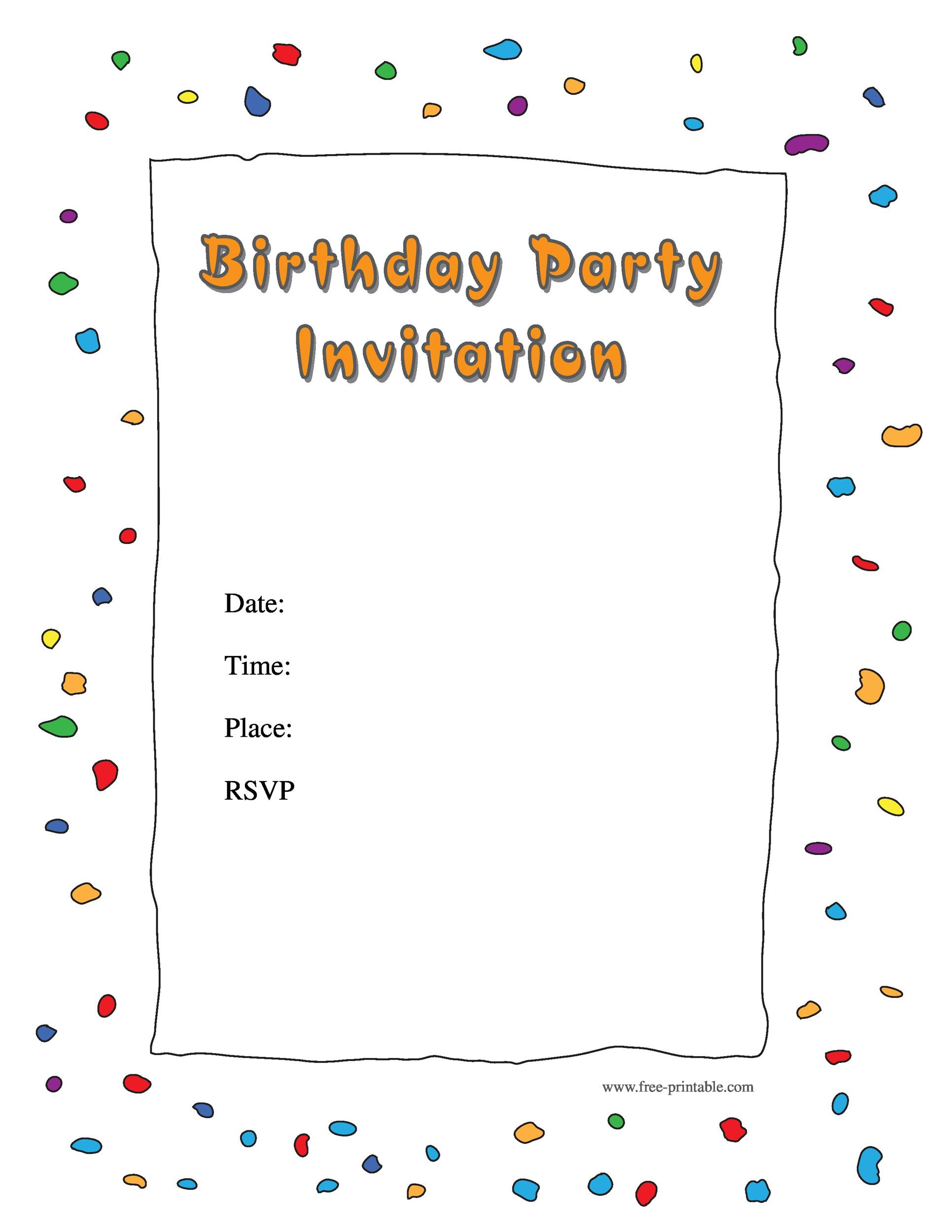 Free Birthday Party Invitations Templates
 40 Free Birthday Party Invitation Templates TemplateLab